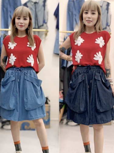 YY222 Big picket wide shorts 