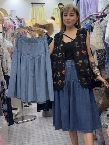  GA86 denim short culottes