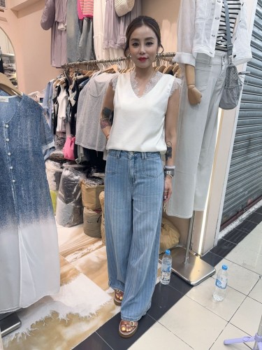 SO75 Front Pockets Long Jeans