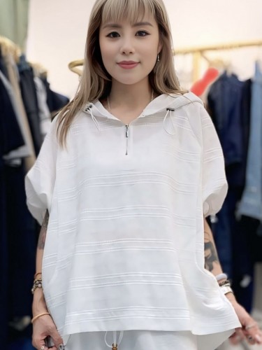 YY249 white hoodie Loose top