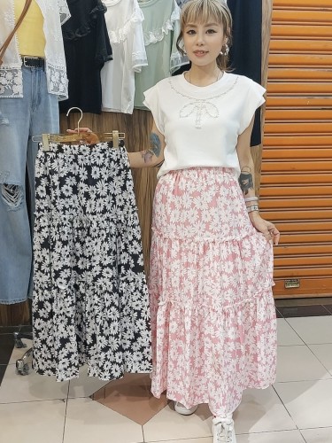 BB89 White Top with Pearl Ribbon