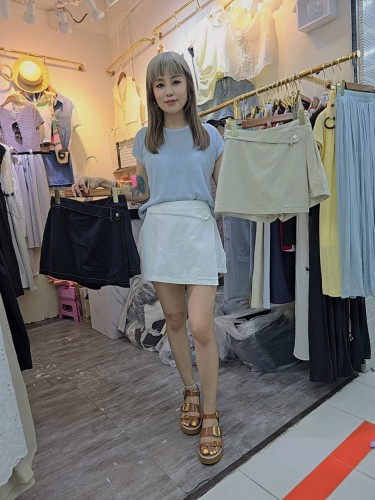 Pe15-Skort wth belt
