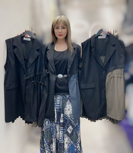 PA175 Sleeveless Baizhe Back Long Vest