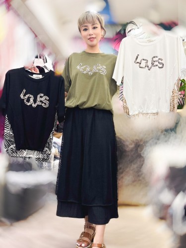 ON43 Loves with Mixed Print Top