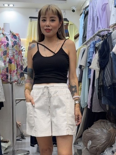  GA96 White shorts with 2 side pocket
