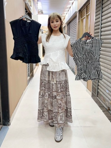 MK144 Ruched smock top
