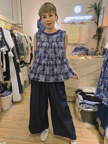 GG72 Checks top with Culottes
