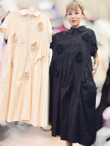 ON32 Rose Flare Shirt Dress