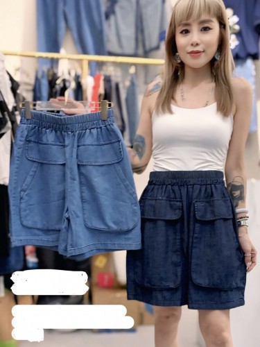 YY222 Big pocket  denim shorts 