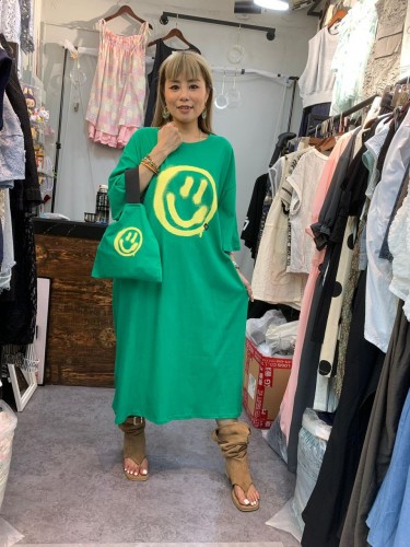 YM 62  Smiley Tee Dress + Bag