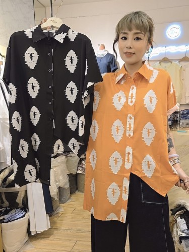  GG52 Asymmetrical Printed shirt