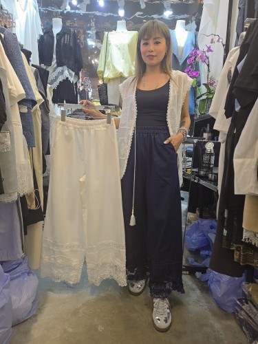 AQ290 Elastic Waist Long Pants