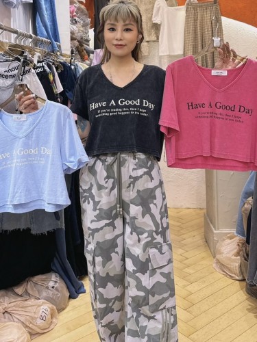 FO87 Washed V Cropped Tee