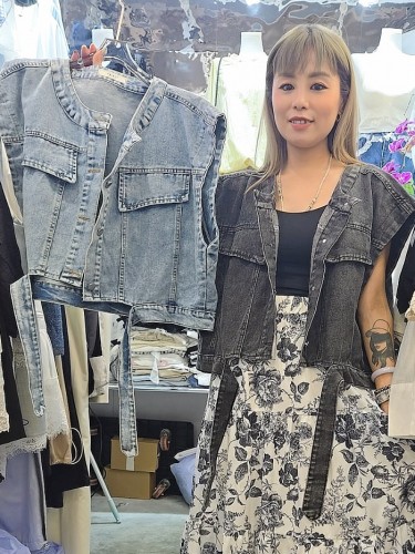  AQ285 Washed Denim Vest