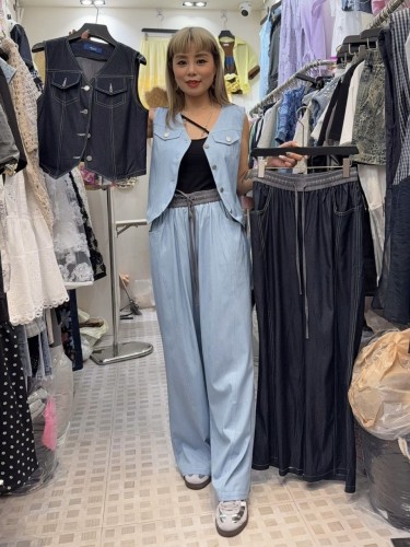 Ga100 denim vest and pants
