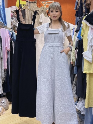 FO98 Space Cotton Long Pinafore