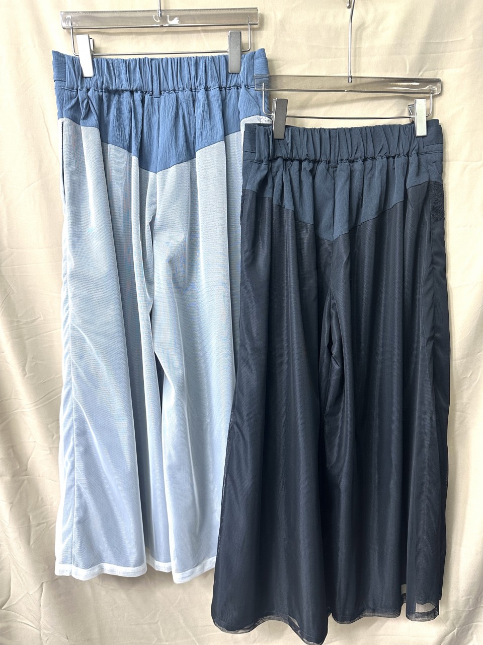 BS506 深灰色 蕾絲拼布闊褲